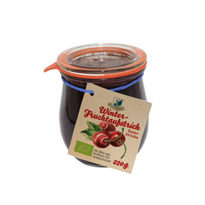 Produktfoto zu Fruchtaufstrich Winterliebe Sauerkirsche