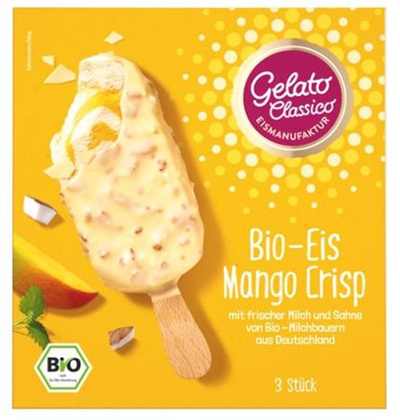 Produktfoto zu Stieleis Mango Crisp - 3er