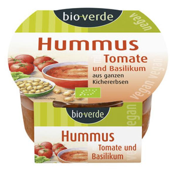 Produktfoto zu Hummus Tomate-Basilikum