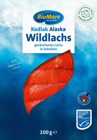 Produktfoto zu Alaska Wildlachs, geräuchert 100g