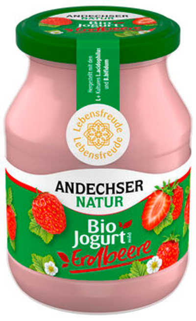 Produktfoto zu Joghurt Erdbeere im 500g Glas