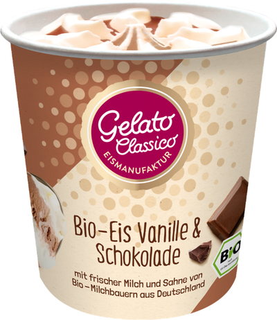 Produktfoto zu Vanille Eis Schokoladesauce