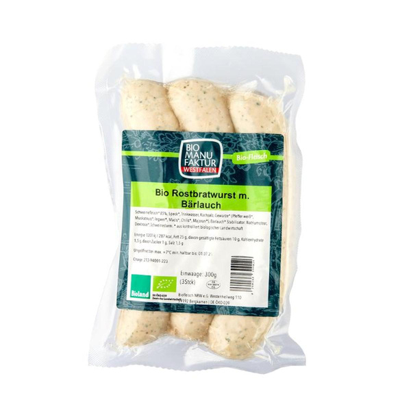 Produktfoto zu Rostbratwurst Bärlauch, 3er