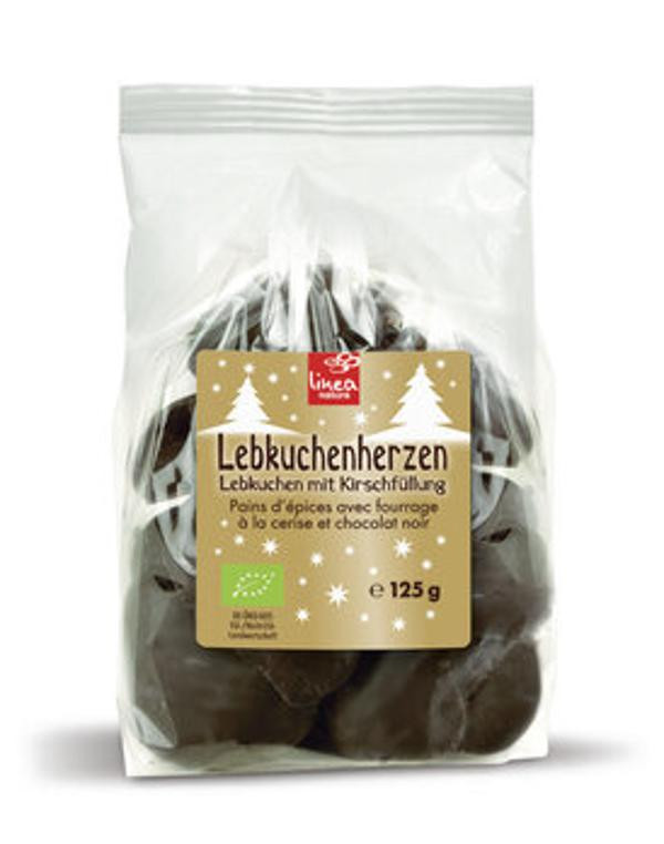 Produktfoto zu Lebkuchenherzen Zartbitter, gefüllt