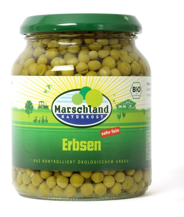 Produktfoto zu Erbsen, fein im Glas, 350g