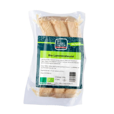 Produktfoto zu Lammbratwurst, 3er