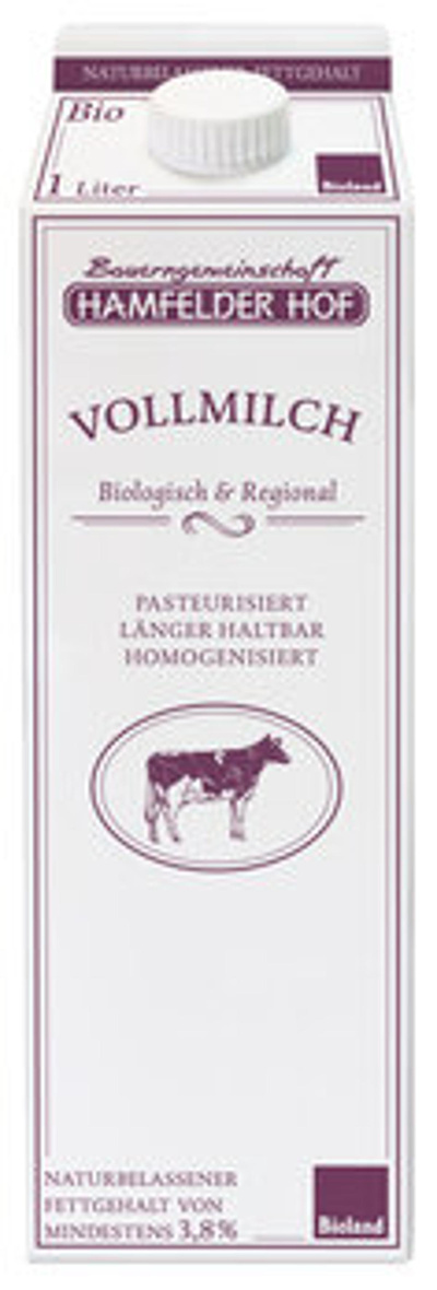 Produktfoto zu Vollmilch, 3,8% im Karton