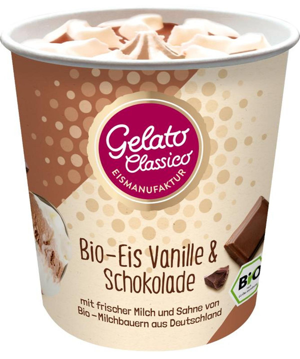 Produktfoto zu Vanille Eis Schokoladesauce