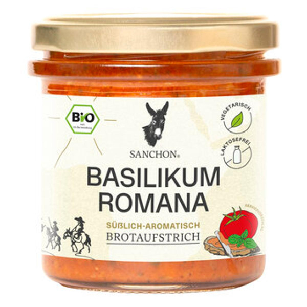 Produktfoto zu Brotaufstrich Basilikum Romana