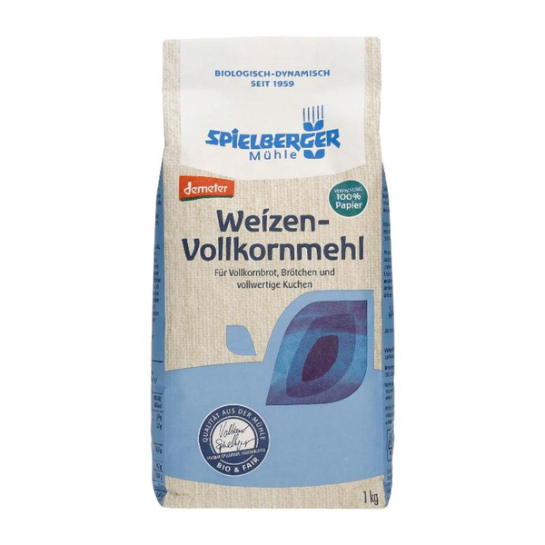 Produktfoto zu Vollkorn Weizenmehl, 1kg