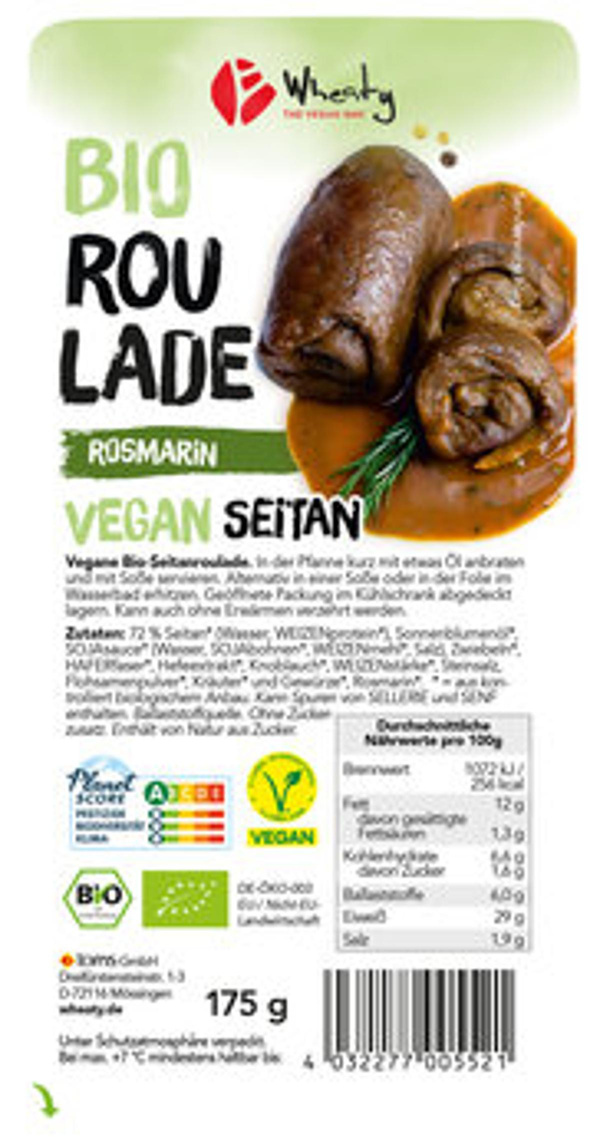 Produktfoto zu Wheaty Vegane Rosmarin-Roulade
