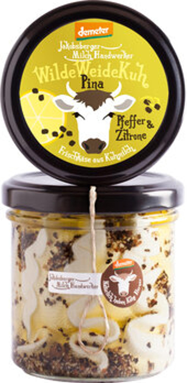 Produktfoto zu Pina Frischkäse Pfeffer_Zitrone